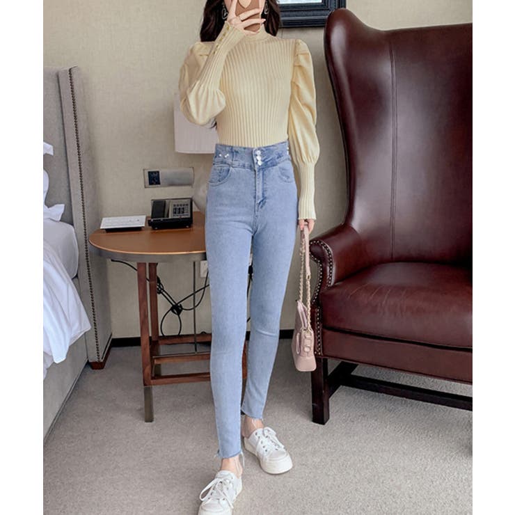 ボトルネックニットトップス 袖口金ボタン | Miniministore | 詳細画像9 