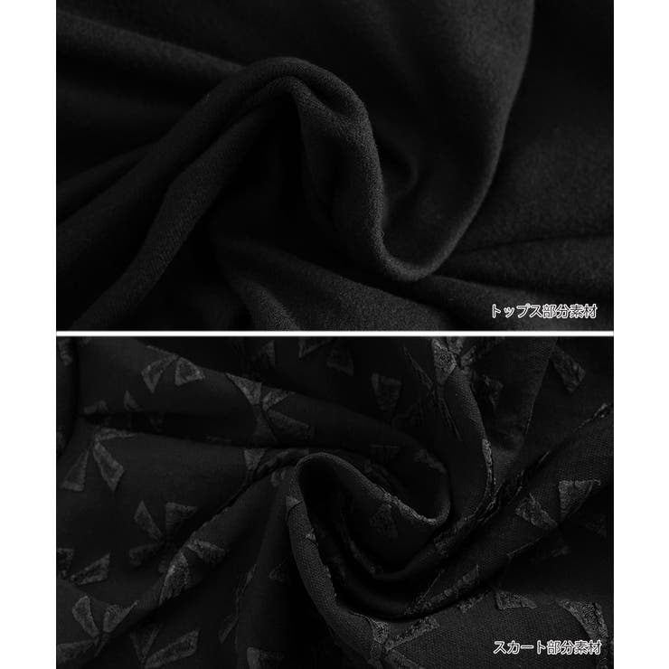 リボン柄フレアワンピース ウエストマーク | Miniministore | 詳細画像17 