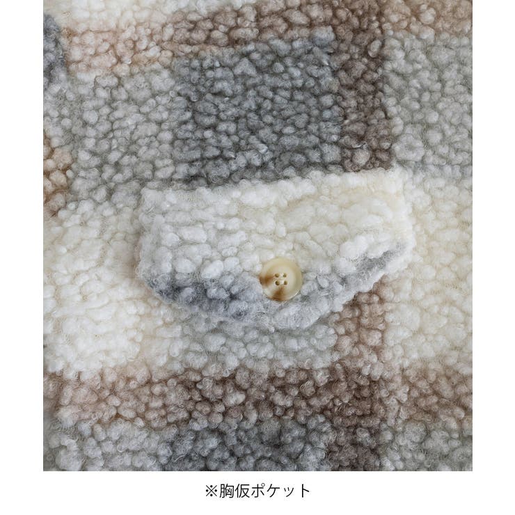 ボアジャケット韓国風チェックカーディガン | Miniministore | 詳細画像19 