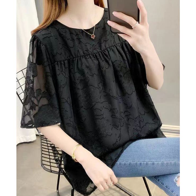 フレア袖シフォンブラウス レディース夏服 | Miniministore | 詳細画像3 