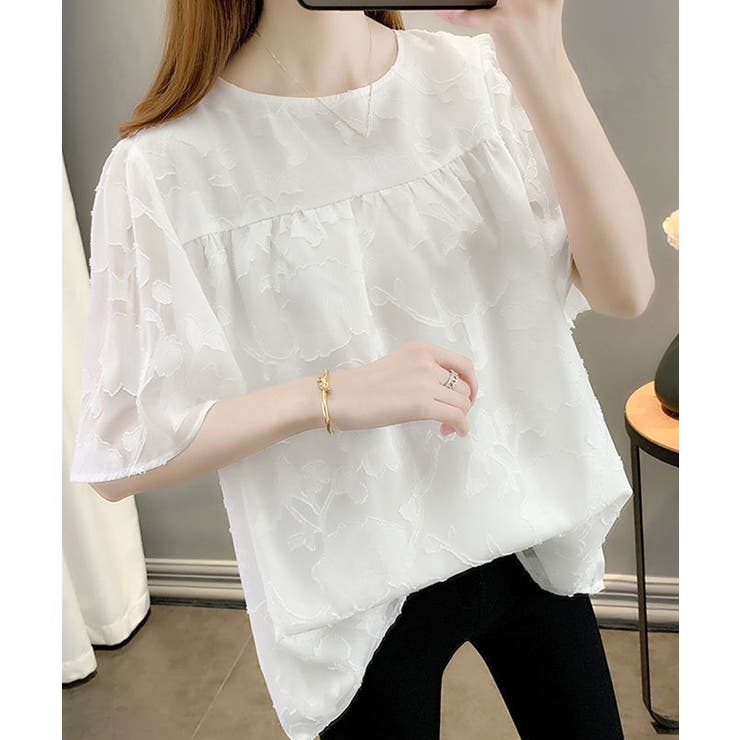 フレア袖シフォンブラウス レディース夏服 | Miniministore | 詳細画像9 