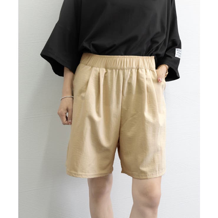 韓国風 ワイドショートパンツ レディース[品番：II000011720