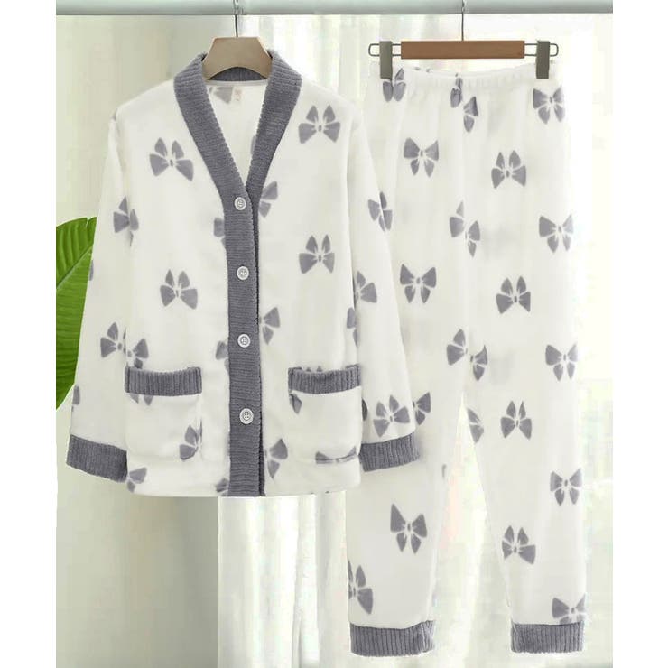 リボン柄 フリースルームウエア上下セット | Miniministore | 詳細画像16 