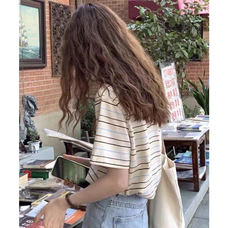 マルチボーダーTシャツ 半袖カットソー夏 | Miniministore | 詳細画像12 