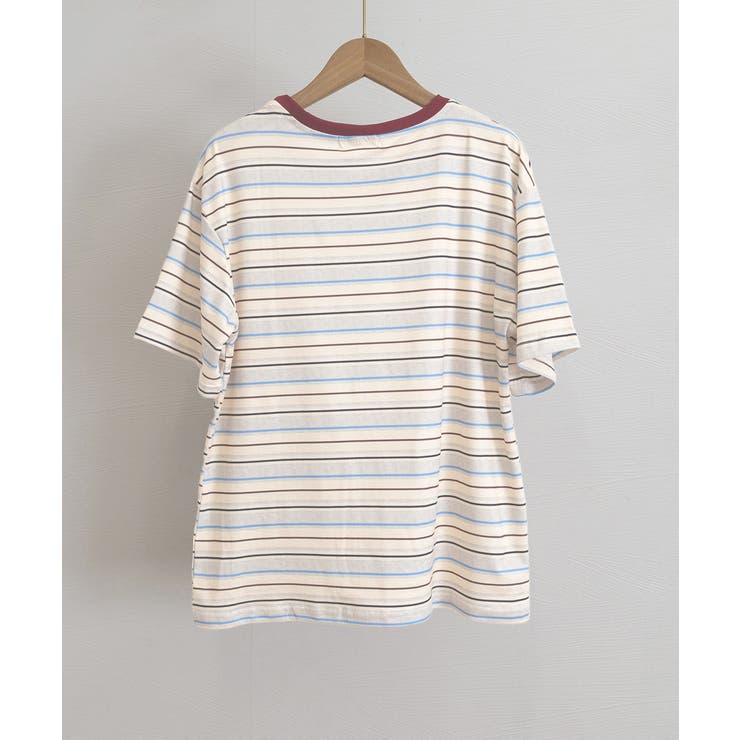 マルチボーダーTシャツ 半袖カットソー夏 | Miniministore | 詳細画像20 