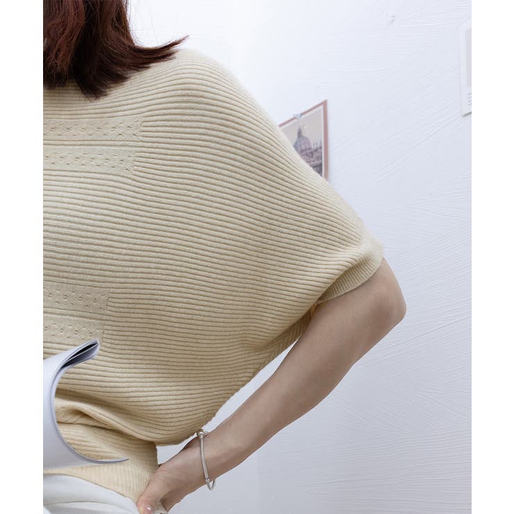 サマーニットトップス ドルマンスリーブ夏 | Miniministore | 詳細画像11 