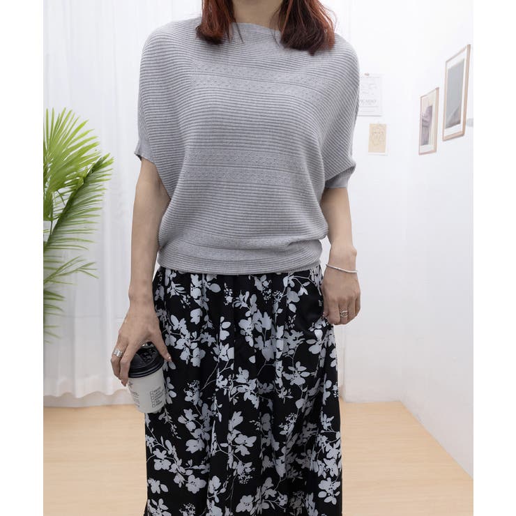 サマーニットトップス ドルマンスリーブ夏 | Miniministore | 詳細画像13 