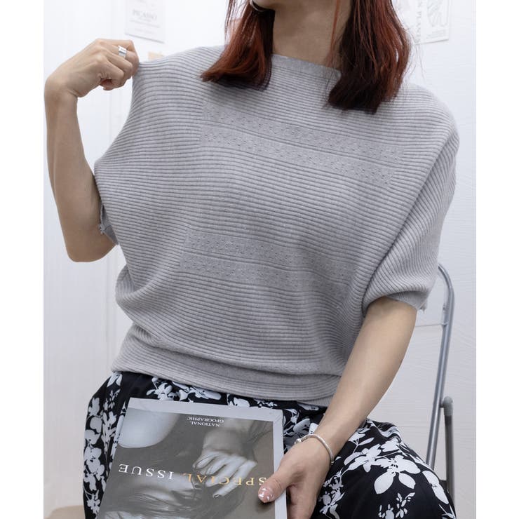 サマーニットトップス ドルマンスリーブ夏 | Miniministore | 詳細画像14 