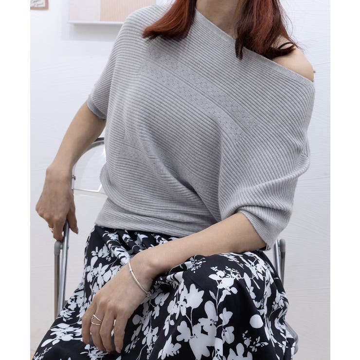 サマーニットトップス ドルマンスリーブ夏 | Miniministore | 詳細画像15 