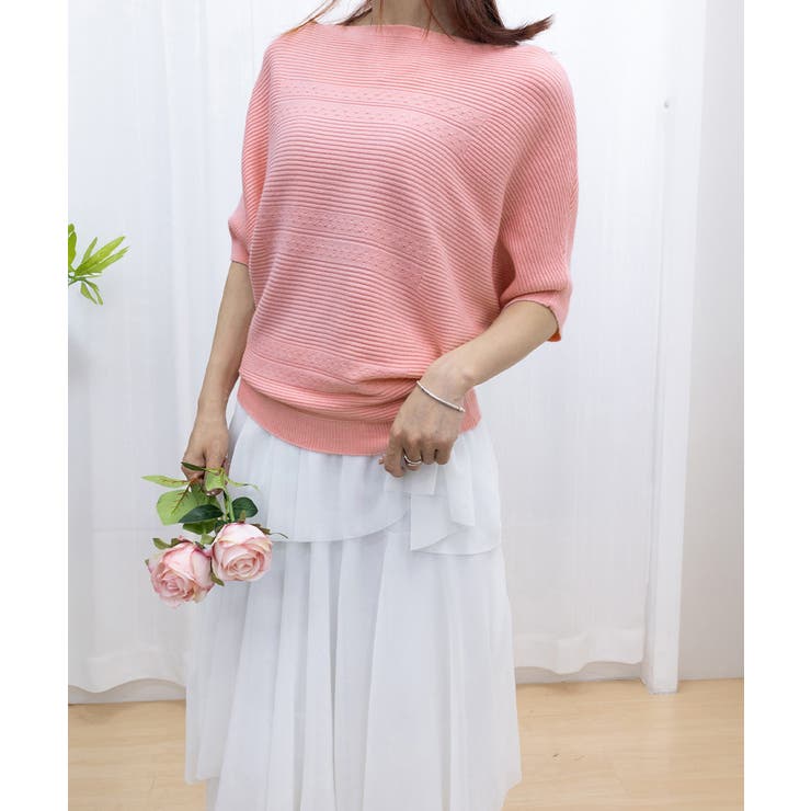 サマーニットトップス ドルマンスリーブ夏 | Miniministore | 詳細画像16 