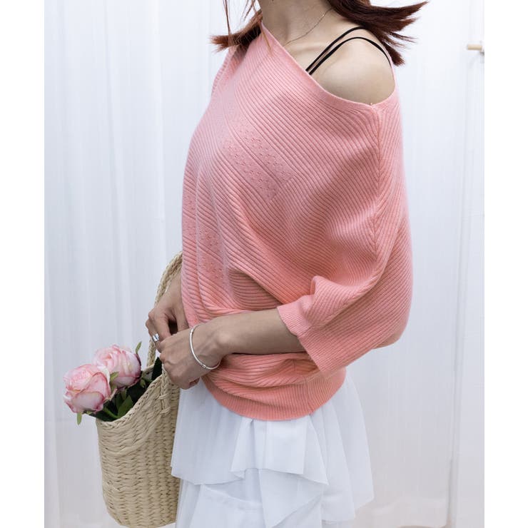 サマーニットトップス ドルマンスリーブ夏 | Miniministore | 詳細画像18 