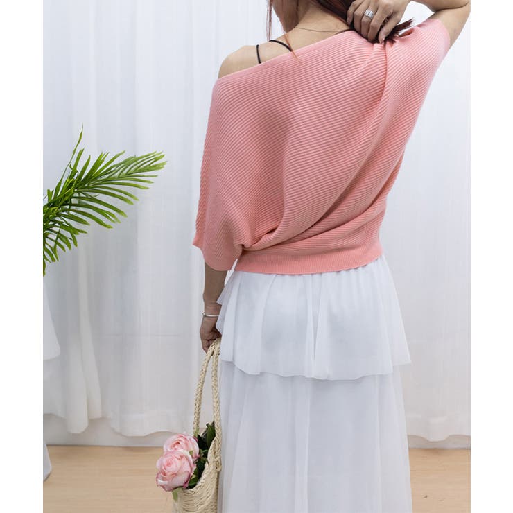 サマーニットトップス ドルマンスリーブ夏 | Miniministore | 詳細画像19 