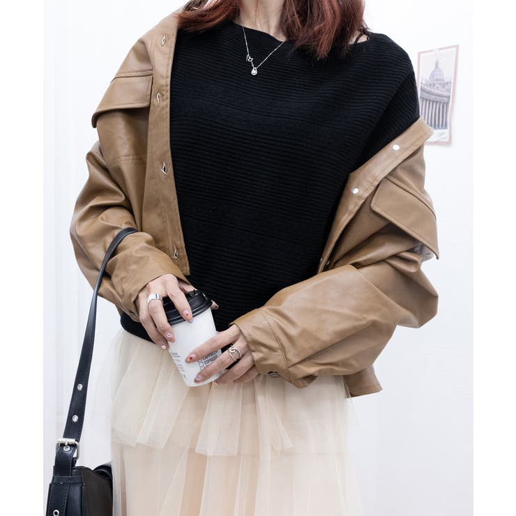 サマーニットトップス ドルマンスリーブ夏 | Miniministore | 詳細画像5 