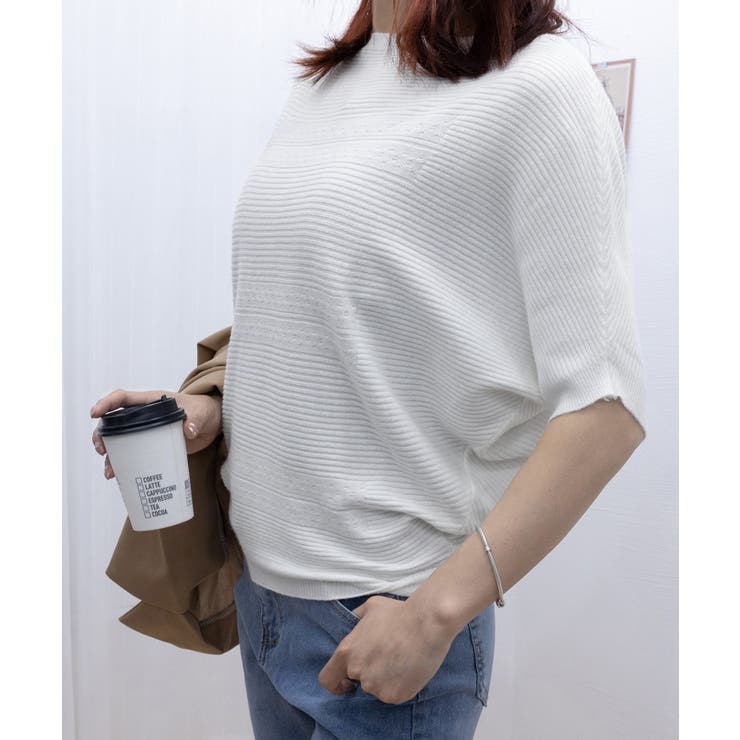 サマーニットトップス ドルマンスリーブ夏 | Miniministore | 詳細画像7 