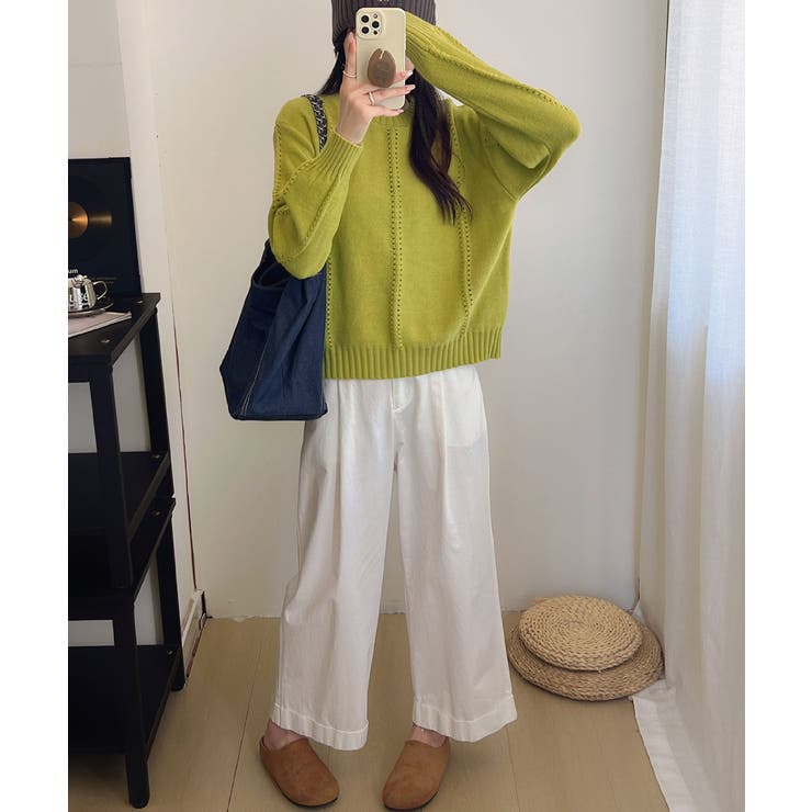 ニットトップス 秋冬クルーネックセーター | Miniministore | 詳細画像11 