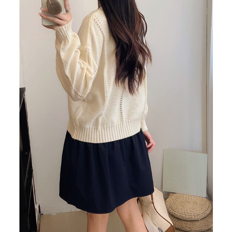 ニットトップス 秋冬クルーネックセーター | Miniministore | 詳細画像3 