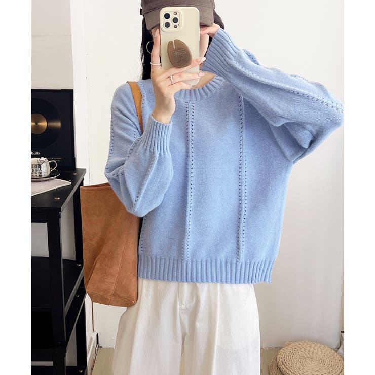 ニットトップス 秋冬クルーネックセーター | Miniministore | 詳細画像6 