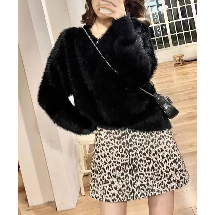 シャギーニットトップスふわふわニット秋冬 | Miniministore | 詳細画像9 