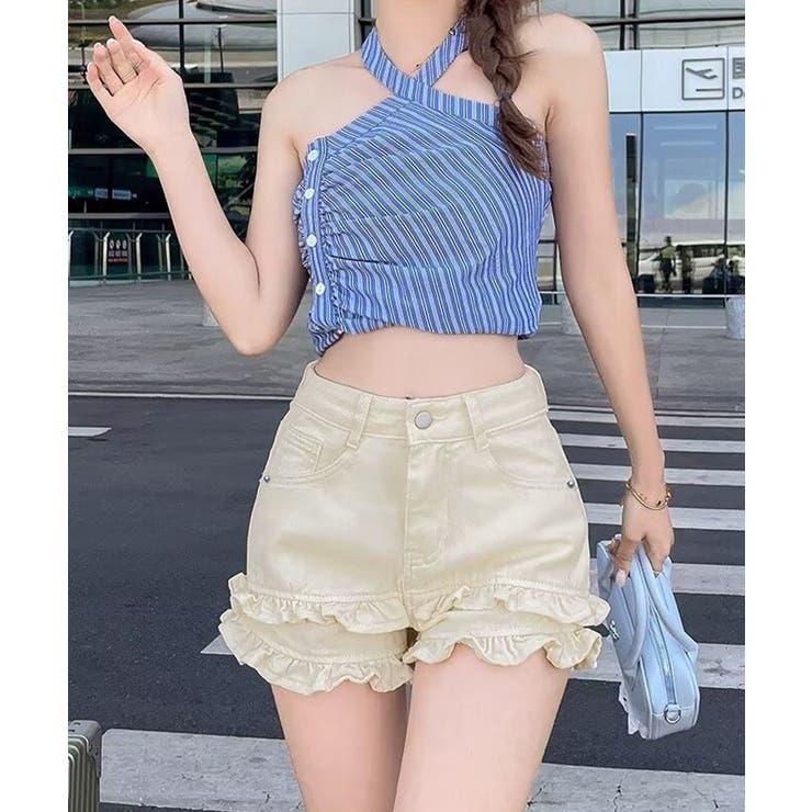 フリルショートパンツデニム ハイウエスト | Miniministore | 詳細画像11 