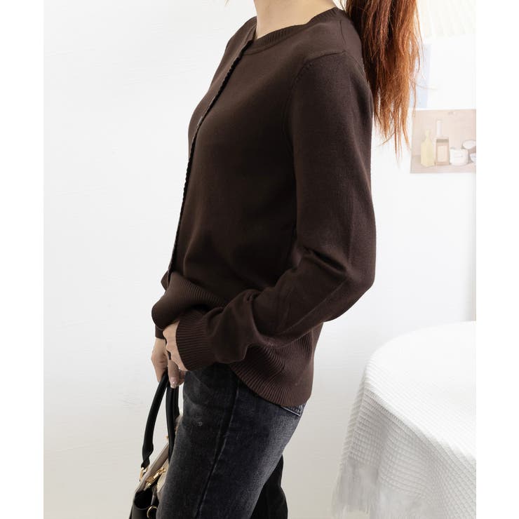 ニットセーターフロントボタンニットカーデ | Miniministore | 詳細画像15 