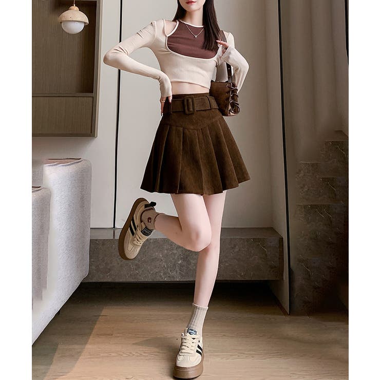 プリーツスカートコーデュロイミニスカート | Miniministore | 詳細画像16 