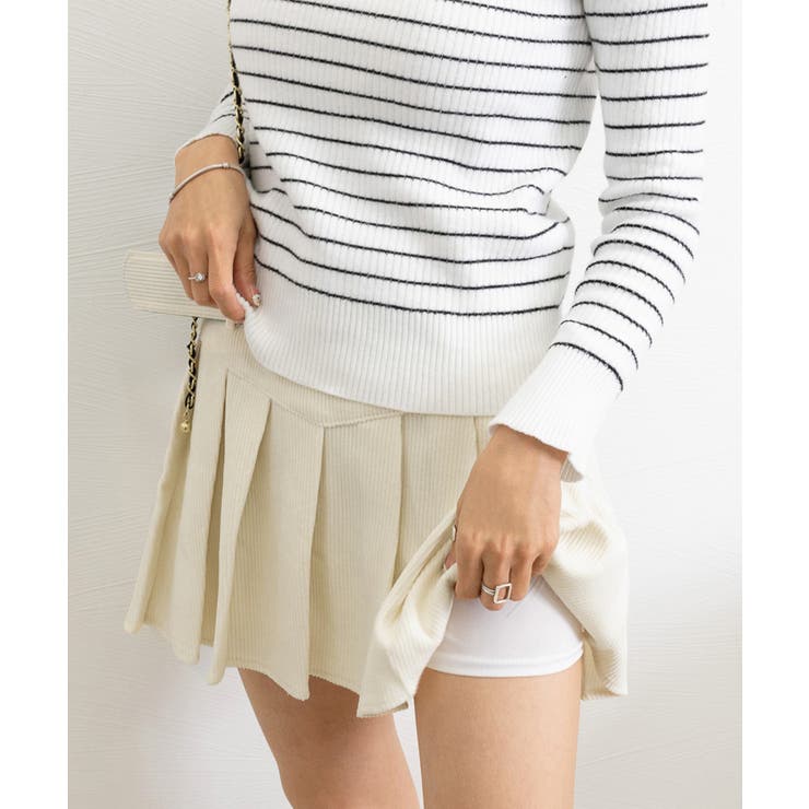 プリーツスカートコーデュロイミニスカート | Miniministore | 詳細画像28 