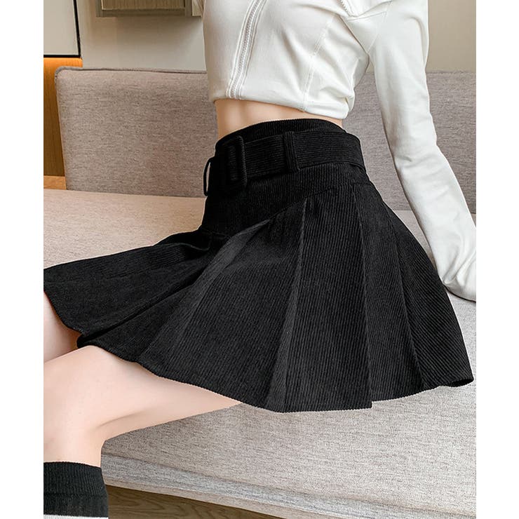 プリーツスカートコーデュロイミニスカート | Miniministore | 詳細画像3 