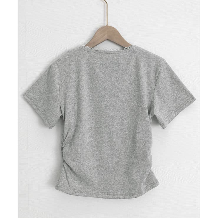 ワンポイントリボンTシャツレース配色半袖 | Miniministore | 詳細画像26 