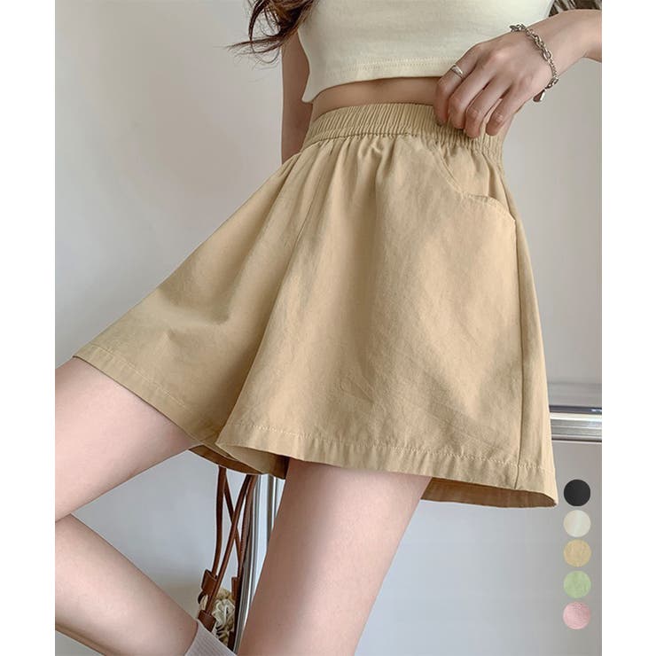 【海外輸入】 ワイドショートパンツ レディース 短パン[品番：II000011699 パンツ