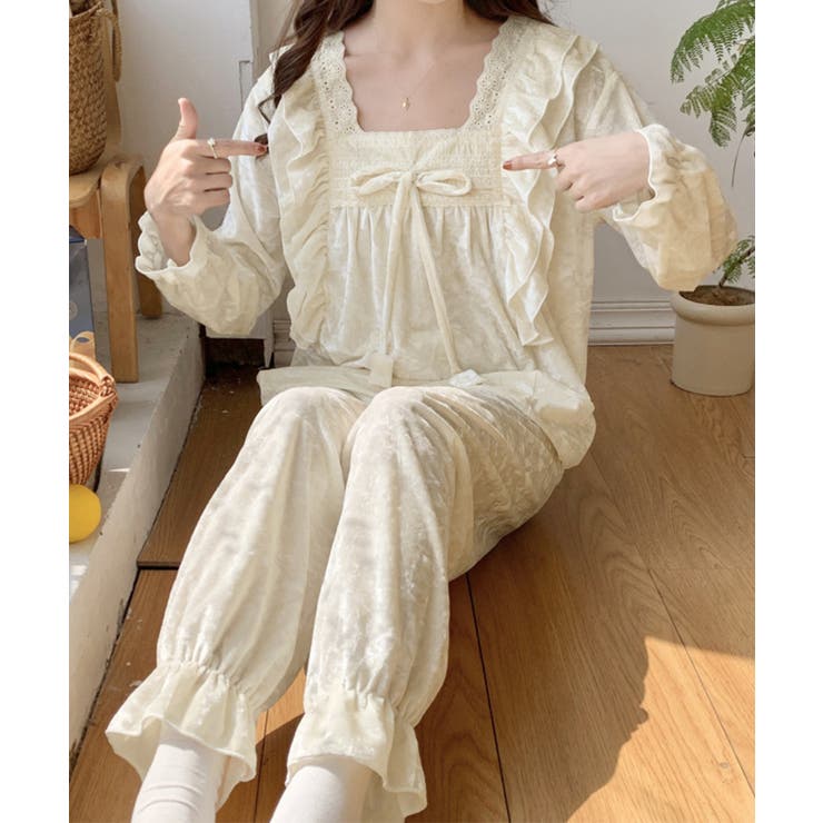 ベロア調パジャマ レディース部屋着セット | Miniministore | 詳細画像4 