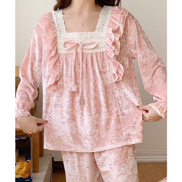 ベロア調パジャマ レディース部屋着セット | Miniministore | 詳細画像7 