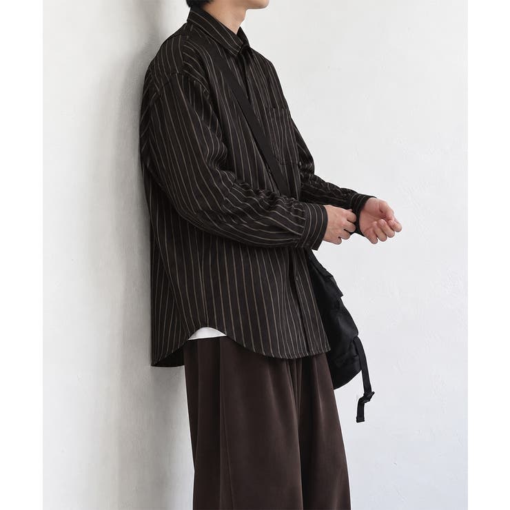 ストライプ柄シャツ メンズ秋冬シャツ長袖 | AsaAura | 詳細画像11 