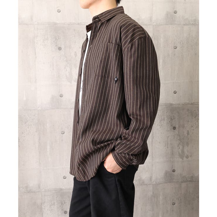 ストライプ柄シャツ メンズ秋冬シャツ長袖 | AsaAura | 詳細画像22 