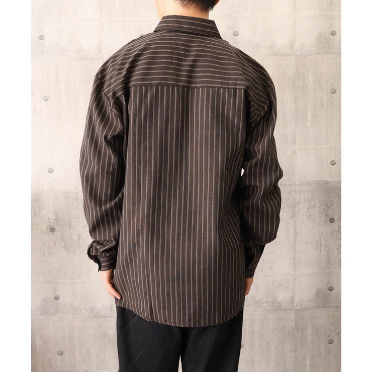 ストライプ柄シャツ メンズ秋冬シャツ長袖 | AsaAura | 詳細画像23 