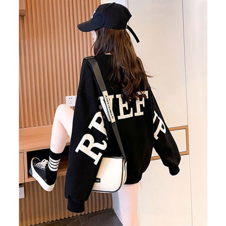 ロゴトレーナーレディースワッフルトップス | Miniministore | 詳細画像11 