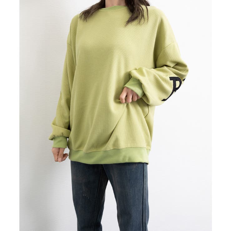 ロゴトレーナーレディースワッフルトップス | Miniministore | 詳細画像15 