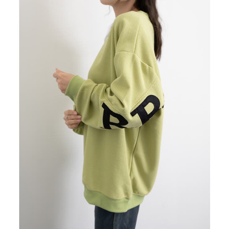 ロゴトレーナーレディースワッフルトップス | Miniministore | 詳細画像16 