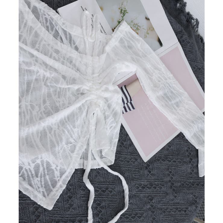 ワンオフショルダーレースTシャツギャザー | Miniministore | 詳細画像22 