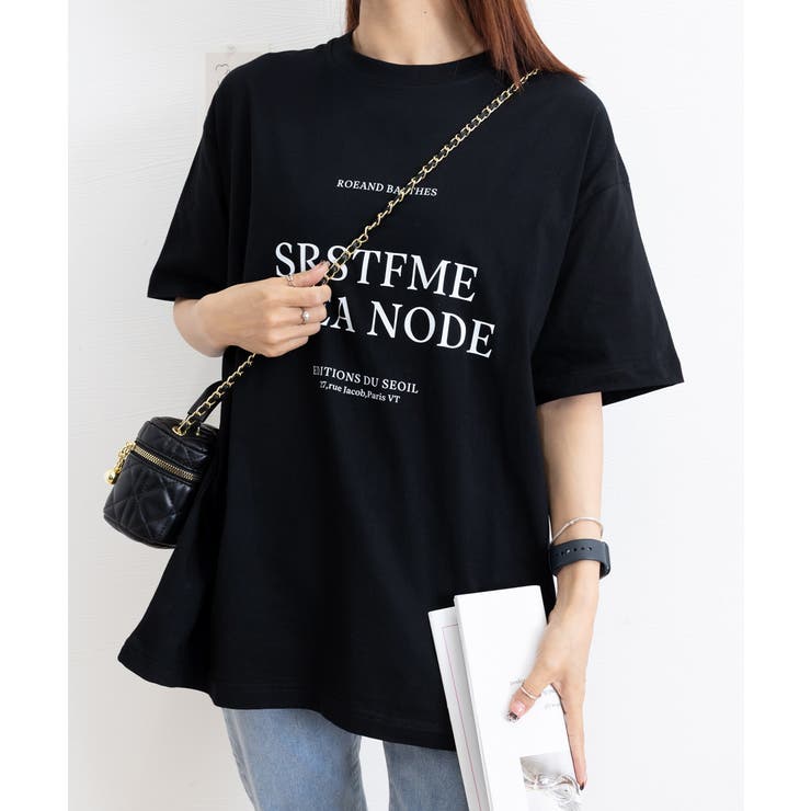 ロゴプリントTシャツ 半袖韓国風トップス | Miniministore | 詳細画像11 