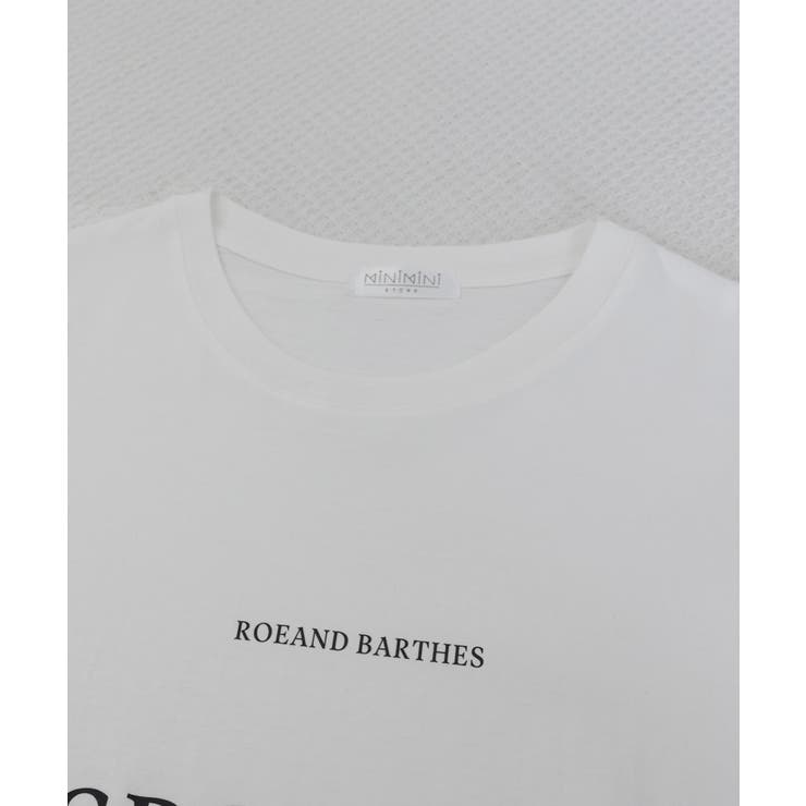 ロゴプリントTシャツ 半袖韓国風トップス | Miniministore | 詳細画像22 