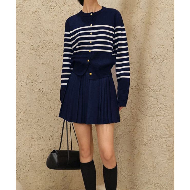 ボーダーニットカーディガンニットセーター | Miniministore | 詳細画像4 