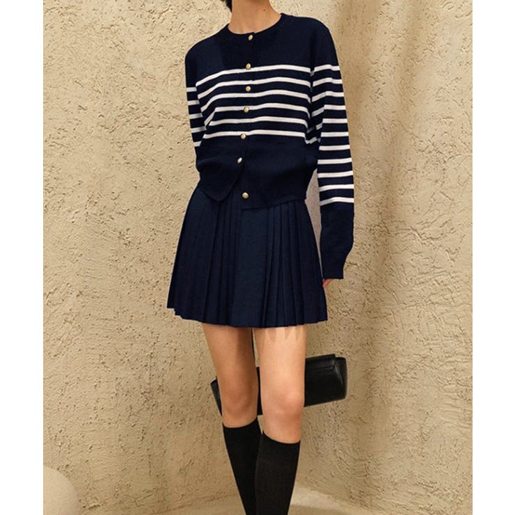 ボーダーニットカーディガンニットセーター | Miniministore | 詳細画像5 