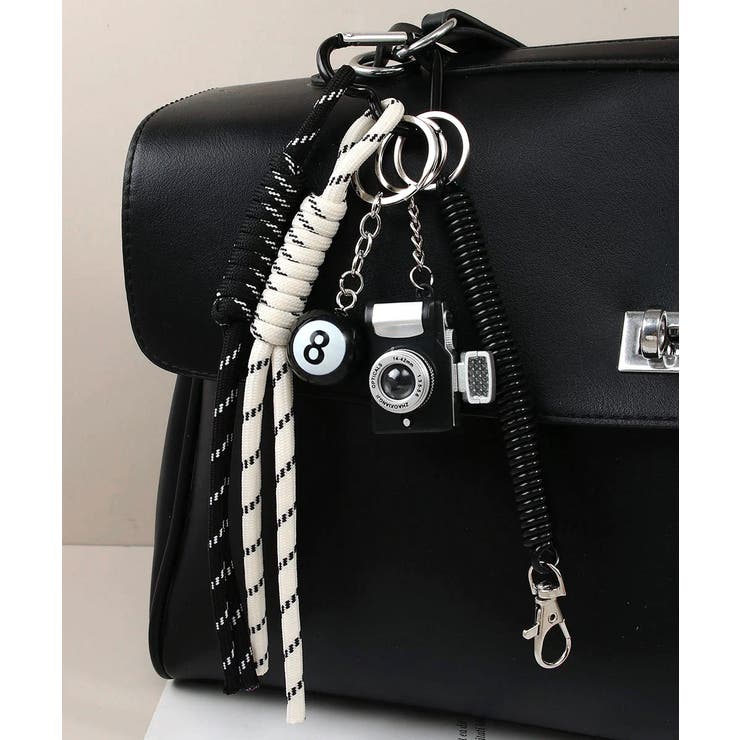 ブラック系1*カメラ | 可愛いキーホルダー バッグチャーム韓国風 | SUNSHINE CLOSET