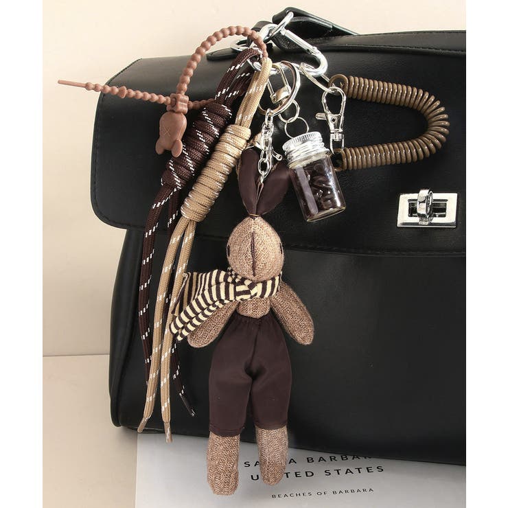 ブラウン | バッグチャーム人気キーホルダー 5タイプ | Miniministore