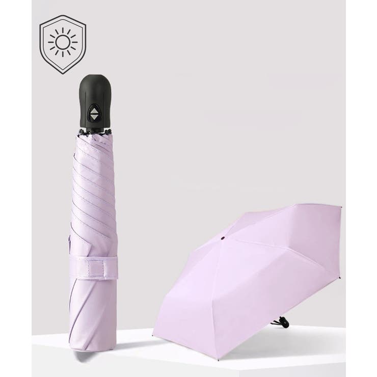 ラベンダー | 自動開閉三つ折り傘 ワンタッチ晴雨兼用傘 | Miniministore