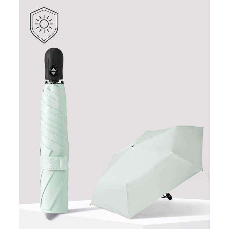 ミント | 自動開閉三つ折り傘 ワンタッチ晴雨兼用傘 | Miniministore