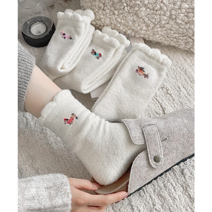 もこもこ靴下 4足セットワンポイント靴下 | Miniministore | 詳細画像2 