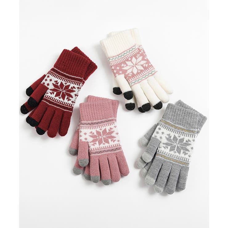 ノルディック柄手袋 スマホ対応暖かい手袋 | Miniministore | 詳細画像1 