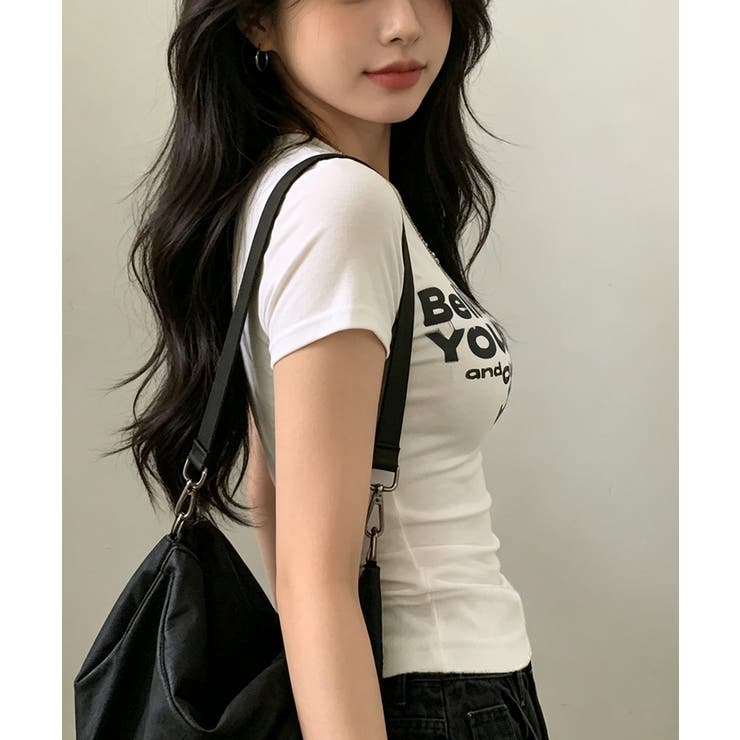 タイトロゴTシャツグラフィック半袖韓国風 | Miniministore | 詳細画像12 