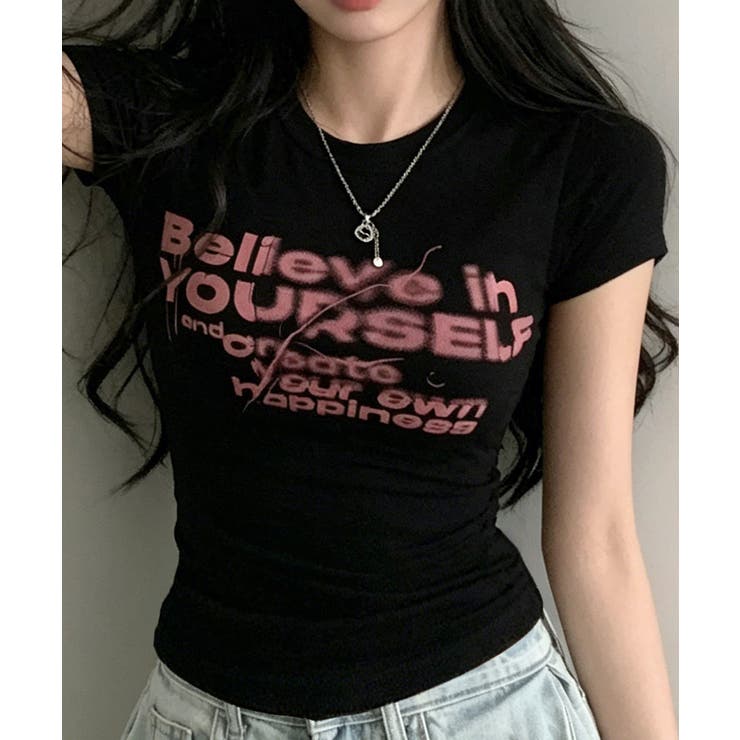 タイトロゴTシャツグラフィック半袖韓国風 | Miniministore | 詳細画像17 